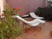 Terrasse Du Riad Ailen avec vue sur Atlas et la Kasbah