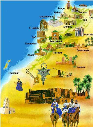 carte maroc 