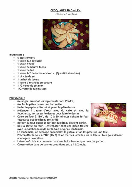 recette croquants